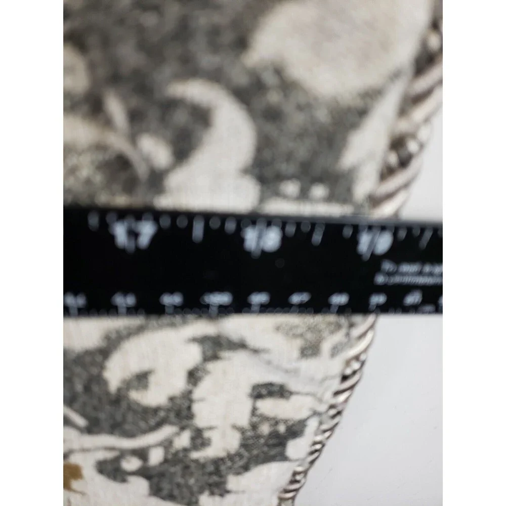 Croscill Nadia Pillow Shams 2 35x19 gray cream King jacquard